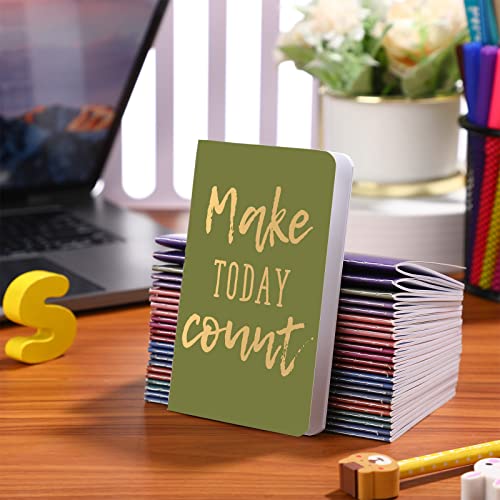 Zonon 24 Pcs Mini Notebooks, 3.2 x 5 for Back to School,Motivational Style | Small Lined Notepad, Pocket Colorful Journal, for The First Day of School Classroom Coworker Office Supplies - style: Motivational Style