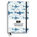 RICCO BELLO Wide Ruled Hardcover Diary Journal, Blue Shark - color: Blue Shark