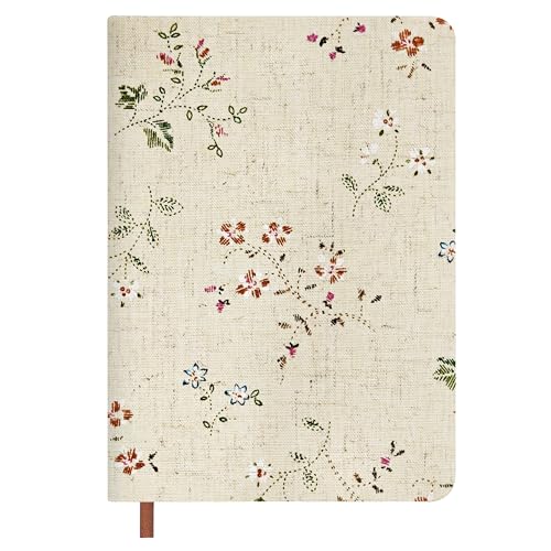 Floral Journal,B6 Notebook,Linen Hardcover Journals, 5"x7"Notebook, Lined & Unlined Journal - 264 Pages of 100gsm Thick Paper,Cute Sketchbook for Taking Note or Gift - color: A, size: B6