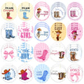 Pack 90 Pcs Bows Boots Team Boys Or Team Girls Baby Shower Stickers for Party Favors Toddlers Thank You Labels Birthday Supplies Aesthetic Sticker Round Waterproof Vinyl Decals - color: Bow A22