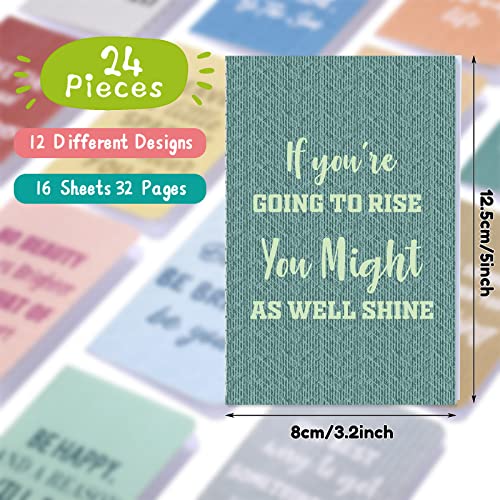 Zonon 24 Pcs Mini Notebooks, 3.2 x 5 for Back to School,Retro Style | Small Lined Notepad, Pocket Colorful Journal, for The First Day of School Classroom Coworker Office Supplies - style: Retro Style