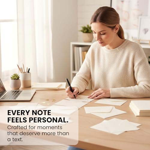 Paper Junkie Blank Greeting Cards 4x6 Folded with Ivory Envelopes – 48-Pack Premium White Cardstock for Invitations, Thank You Notes, Weddings, Birthdays, DIY Card Making & Personalized Messages - color: Cream, size: 4x6"