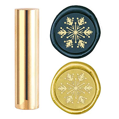 CRASPIRE Christmas Wax Seal Stamp Snowflake Mini Brass Sealing Stamps Gun Wax Seal 15mm for Xmas Party Envelope Wedding Invitation Card Embellishment Bottle Decoration Gift Wrapping - style: tz-Snowflake