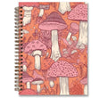 Trendy Preppy Pink Mushroom Spiral Notebook Journal,Mushroom Notebook Journal for Teen Girls Student Teacher,College Ruled Hardcover Notebook Journals for Office Desk Accessories - color: Pink