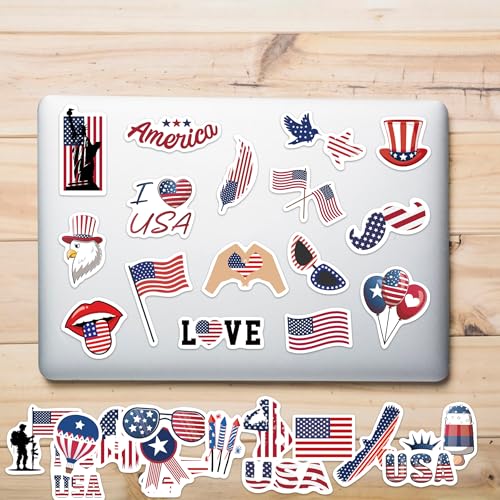 50 PCS American Flag Stickers for Water Bottle - color: Non-luminescent-209ksxx