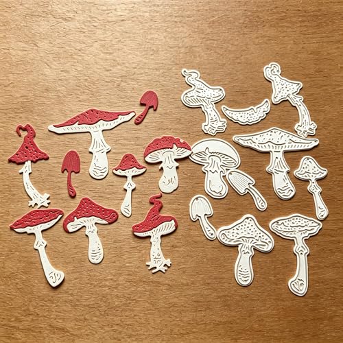 Lapoo Flowers Cutting Die for Scrapbooking - Durable Metal Cutting Die for DIY Scrapbook Photo Album Decorative Paper Card, Scrapbooking Die-cuts (Small Mushrooms 3.1 x 3.1 in) - color: Small Mushrooms 3.1 x 3.1 in