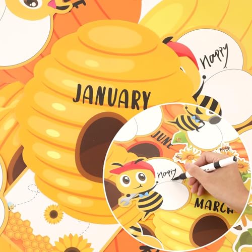 Qyeahkj Bee Birthday Bulletin Board Decorations Set Bees Hives Birthday Classroom Bulletin Board Honeycomb Paper Cutouts Party Supplies for Teacher Students Back to School Classroom Wall Decor - style: Birthday