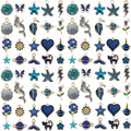 Youdiyla 40pcs Enamel Charms Alloy Metal Charms for Jewelry Making Necklace Bracelet Earring DIY Accessories - color: Dark blue
