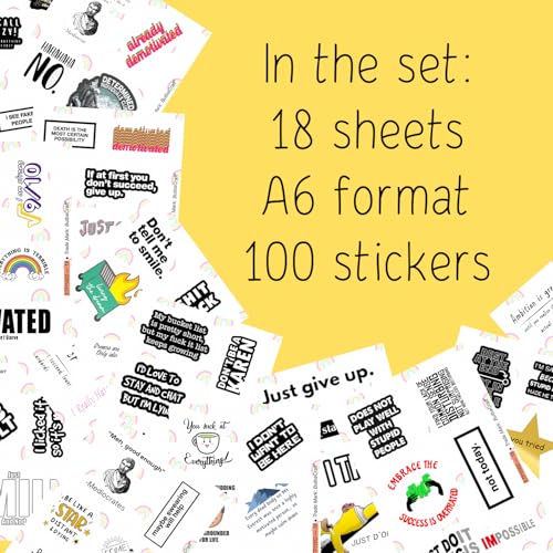 100Pcs Snarky Stickers, Sarcastic Stickers - Demotivational Decals for Water Bottle and Laptop - Unmotivational Decals, Gifts for Women & Men - color: Demotivational Stickers