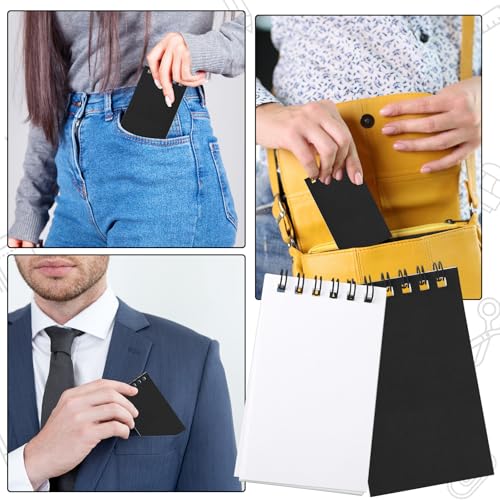 Hooqict 24 Pack Small Pocket Notebook Black Mini Notebooks Party Favors Bulk Spiral Notepads with Lined Pages, Memo Pads Pocket Size for Work, Office, Travel, Classroom, 3.9 x 2.4 Inches - style: Black