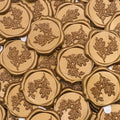 60pcs Eucalyptus Wax Seal Stickers, Andotopee Botanical Envelope Seal Stickers, Self-Adhesive Antique Gold Wedding Invitation Stickers, Real Sealing Wax Pre-Made, Great for Letter Seal, Gift Wrapping - color: Antique Gold