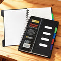 A5 Spiral Classification Notebook, Multi-Subject Dividers Notebook for Work, Large Notebooks for Note taking, Lined Journal