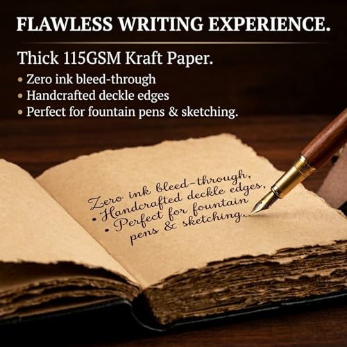 cuero 3 Moon Blue Lapis Embossed Vintage Leather Journal | 240 Pages of Antique Handmade Deckle Edge Vintage Paper, Leather Sketchbook, Drawing Journal, Great Gift (6 inch by 8 inch, black) - color: Black, size: 6 inch by 8 inch