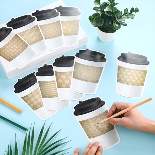 Chuangdi 60 Pcs Backpack Cutouts Coffee Cup for Classroom - style: Coffee Cup