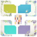 37 Pcs Stationery Paper Envelopes Set | Includes 24 Writing Paper & 12 Envelopes & 48 Stickers, Inlaid Flower Letter Writing Paper Envelopes (4Style) - color: Elegant
