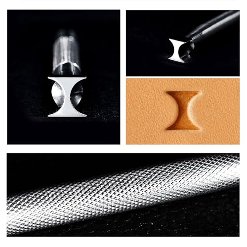 Hourglass Border Leather Stamps 304 Steel Leathercraft Staming Tool for Professional Carving DIY (Small,Smooth) - size: Small, style: Smooth