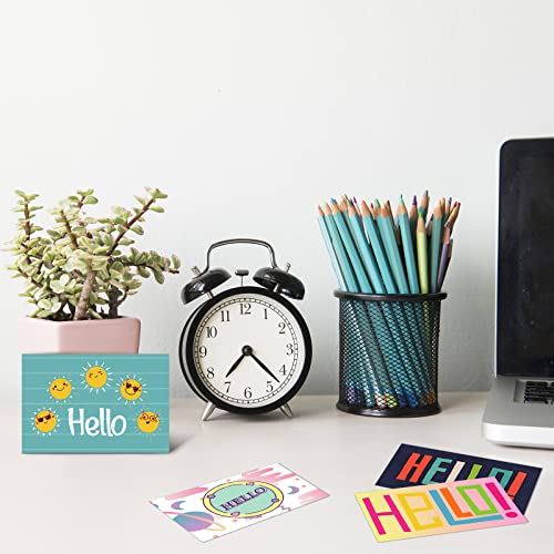 Junkin 80 Pack Hello Postcards 4x6, Note Cards for Kids Adults - style: Hello