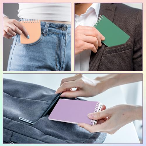 Hooqict 24 Pack Pocket Notebook Small Spiral Notepad Mini Journal Notebooks Colorful Pocket Notepads Memo Pads for Kids, Party Favors, Office, Classroom School Supplies, 3.9 x 2.4 Inch - style: Multicolor 8
