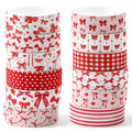 Red Bow Washi Tape Set - 12 Rolls Valentine Masking Tape for Journal Crafts