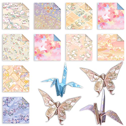 Origami Paper 6x6" Double Sided 50 Sheets 10 Colors Origami Kit,Craft Paper - color: 50sheets-Chiyo