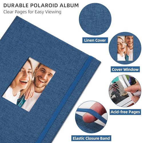 Vienrose Mini Polaroid Photo Album 208 Photos 2x3 Inch Blue 2 PACK - color: Blue, size: 2 PACK
