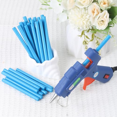Bright Blue Wax Seal Sticks, 30pcs Sealing Wax Sticks, HOSEALING Glue Gun Wax Seal Sticks for Wax Seal Stamp, Premium Sealing Wax for Wedding Invitations, Letter, Envelope (Mini Size) - color: Bright Blue