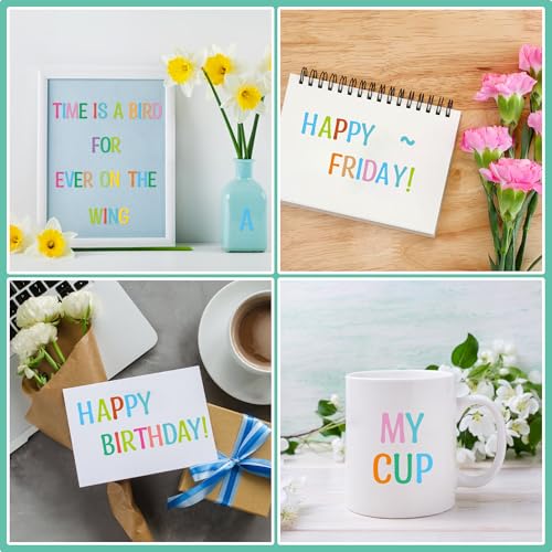 25 Sheets Letter Stickers 1350 Pcs Alphabet Stickers (Candy, 1 Inch) - color: Candy, size: 1 Inch