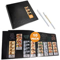 2x6 Strip Album, Black Cover Black Pages, 2 Gel Pens, 10pk - color: Black, size: 10