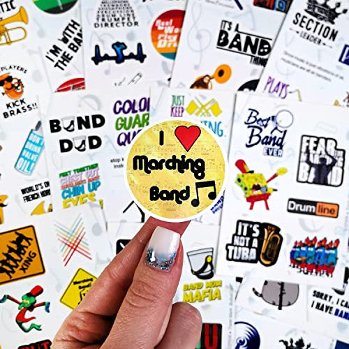 100Pcs Marching Band Stickers and Laptop Decals - Drummer Gifts, Marching Band Stuff, Gifts for Women & Men - color: Marching Band Stickers