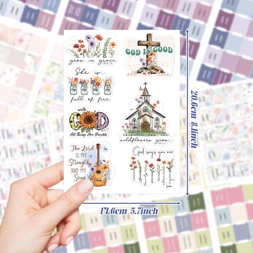 320 Pcs Bible Tabs with Christian Stickers - Laminated Large Print Book Index Tabs for Easy Navigation, Bible Study Supplies, Christian Gifts for Women - color: Bible Divider Sticker