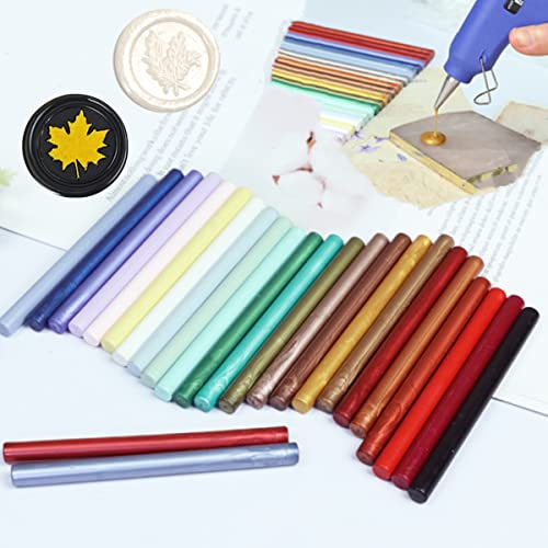 8PCS Dust Blue Glue Gun Wax Seal Sticks for 0.43'' Glue Gun, Great for Wedding Invitations - color: Dust Blue