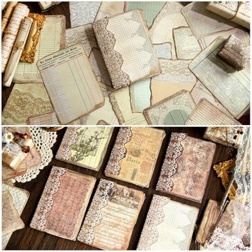 300 PCS Vintage Flower & Plants Cutouts Mixed Letter Number Scrapbook Paper, Artistic Paper Cutouts Set for DIY Crafts, Junk Journal,Planner, Album, Notebook & Letter Decor