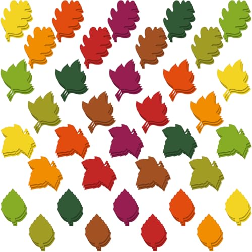Geyee 108 Pcs Fall Leaf Die Cuts Classroom Bulletin Board Decor 5.5 Inch - size: 5.5 Inch