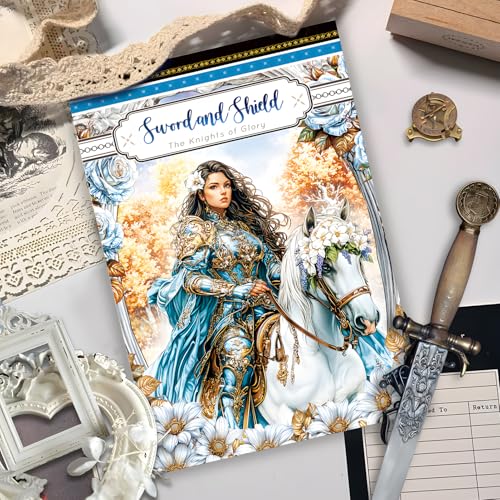 Snycler Sticker Book - 20 Sheets Vintage PET Stickers for Scrapbooking, Junk Journaling, Ephemera, and Decorative Crafts-Sword and Shield - color: Sword and Shield