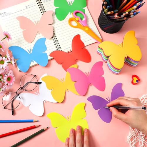 Tellingyou 200 Pcs Butterfly Cutouts 6'' Large Colorful Butterfly Cutouts