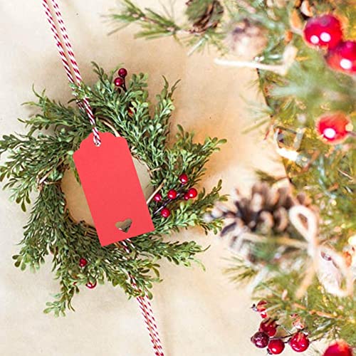 G2PLUS Red Gift Tags with String, 100PCS Hollow Heart Tag, 3.7x1.8in - style: Hollow Heart Red