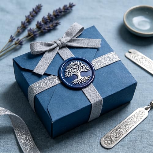 LANKIN Tree of Life Wax Seal Stamp, Botanical Theme; 25mm Brass Head(No.2) - color: Tree of Life-2
