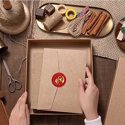 CRASPIRE Mushrooms Wax Seal Stamp Magic Sealing Wax Stamps 30mm Retro Vintage Removable Brass Head with Wood Handle for Wedding Invitations Halloween Christmas Thanksgiving Gift Packing