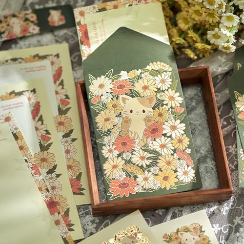 48 Pcs Stationery Paper Envelopes Set | Includes 24 Lined Writing Paper & 12 Envelopes & 12 Stickers,Animal Letter Writing and Stationery Paper Envelopes(4Style) - color: Shining