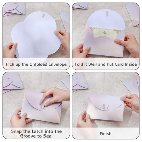 BAYTORY 32Pcs Cute Stationery Paper and Envelopes Set, Pearlescent Envelope