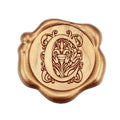 Yoption 50 Pcs Regal Letter C Wax Seal Stickers, Antique Gold - color: C, size: 50 Pack
