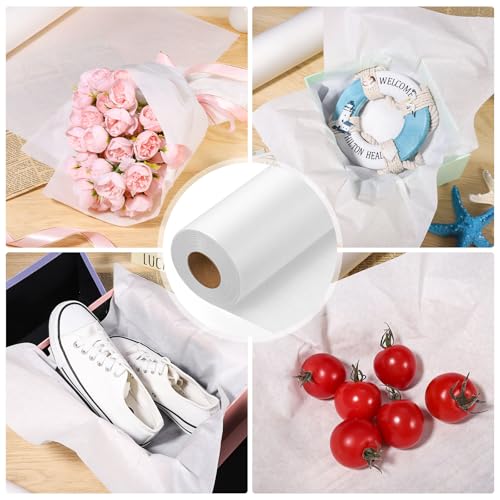 Tracing Paper Roll 17 in × 75 yd, White Translucent for Sewing, Drawing | Translucent Tear-Resistant Paper, Clean Line Transfer, Cut-To-Size Roll for Patterns, Drafting, Art Project & Gift Wrapping - size: 17in x 75yd