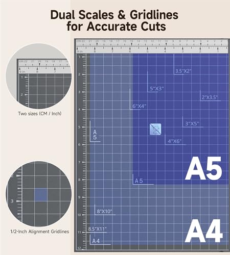 12 Inch Guillotine Paper Cutter, 12 Sheet Heavy-Duty Paper Trimmer