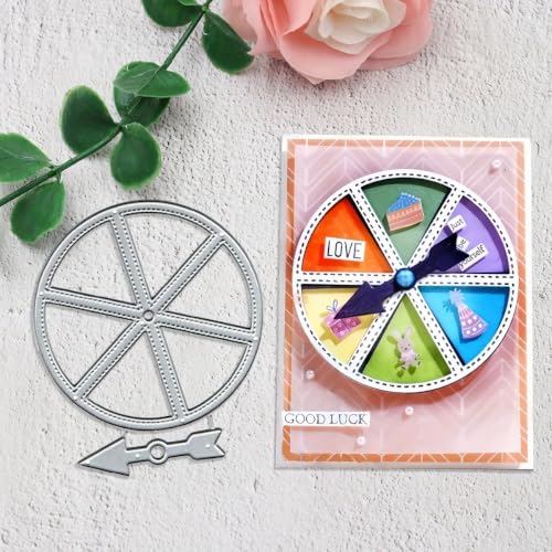 Metal Cutting Die for Scrapbooking, Tools Card Making Supplies Durable Cut Stencils for DIY Scrapbook Photo Album Decorative Paper Card (Game Wheel 3.9 x 3.3 in) - color: Game Wheel 3.9 x 3.3 in