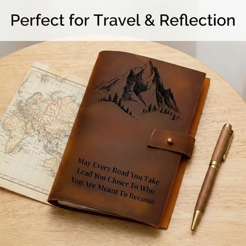 Personalized Leather Journal – Custom Engraved Refillable A5 Notebook