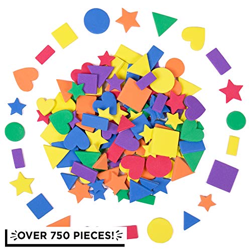 Horizon Group USA Assorted Self Adhesive Foam Shapes, Multicolored - style: Foam Shapes