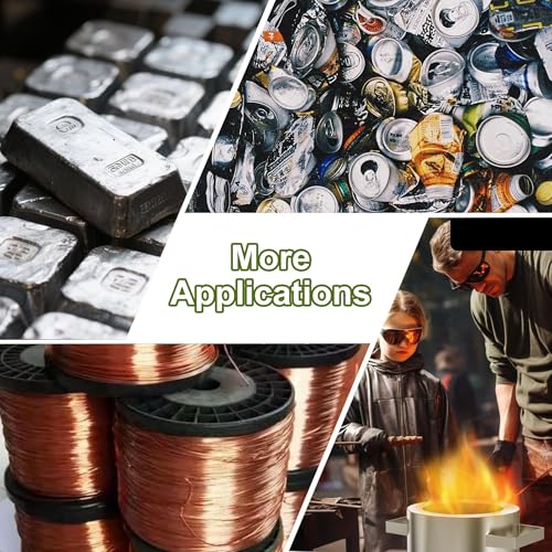 Nelyrho 6KG Propane Melting Furnace Kit, 2500°F Stainless Steel Smelter - color: S-6KG