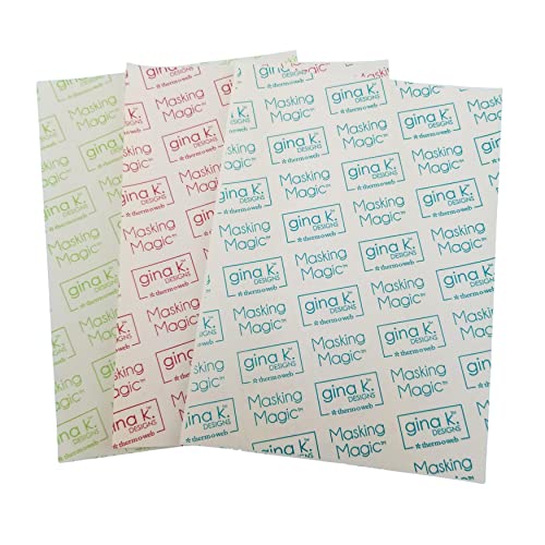 Gina K. Designs for Therm O Web Masking Magic Strips, Pre-Cut 1/8”, 1/4” and 1/2” Widths x 7'' Lengths - Combo Pack White