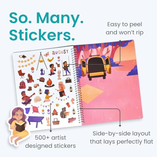 Cupkin 12 Months of the Year Coloring & Sticker Book | 500+ Stickers - color: All Four Seasons
