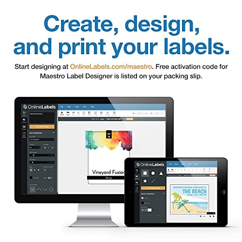 OnlineLabels 8.5" x 11" Labels - Brown Kraft - Inkjet/Laser - 1,000 Sheets - size: 1000 Sheet Pack